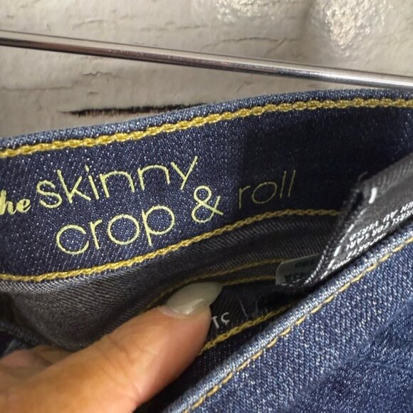 7 For All Mankind Skinny Crop and Roll Jeans Cuffed Dark Wash size 31 - Picture 6 of 9